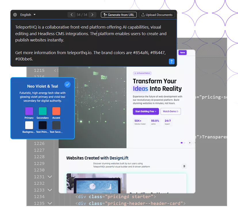 Turn ideas into website image